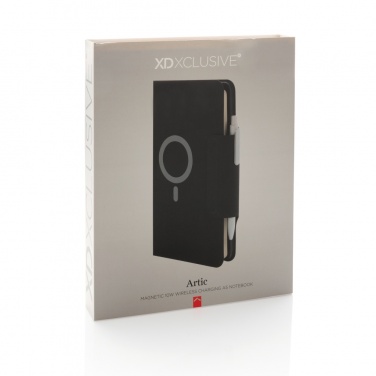 Logotrade promotional merchandise picture of: Artic Magnetic 10W wireless charging A5 notebook